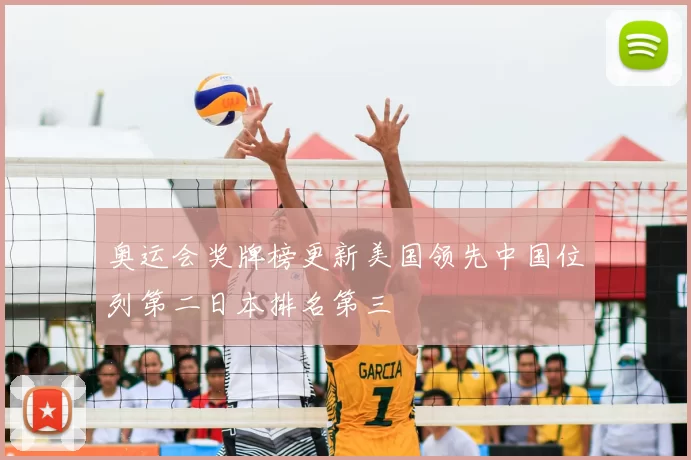 奥运会奖牌榜更新美国领先中国位列第二日本排名第三